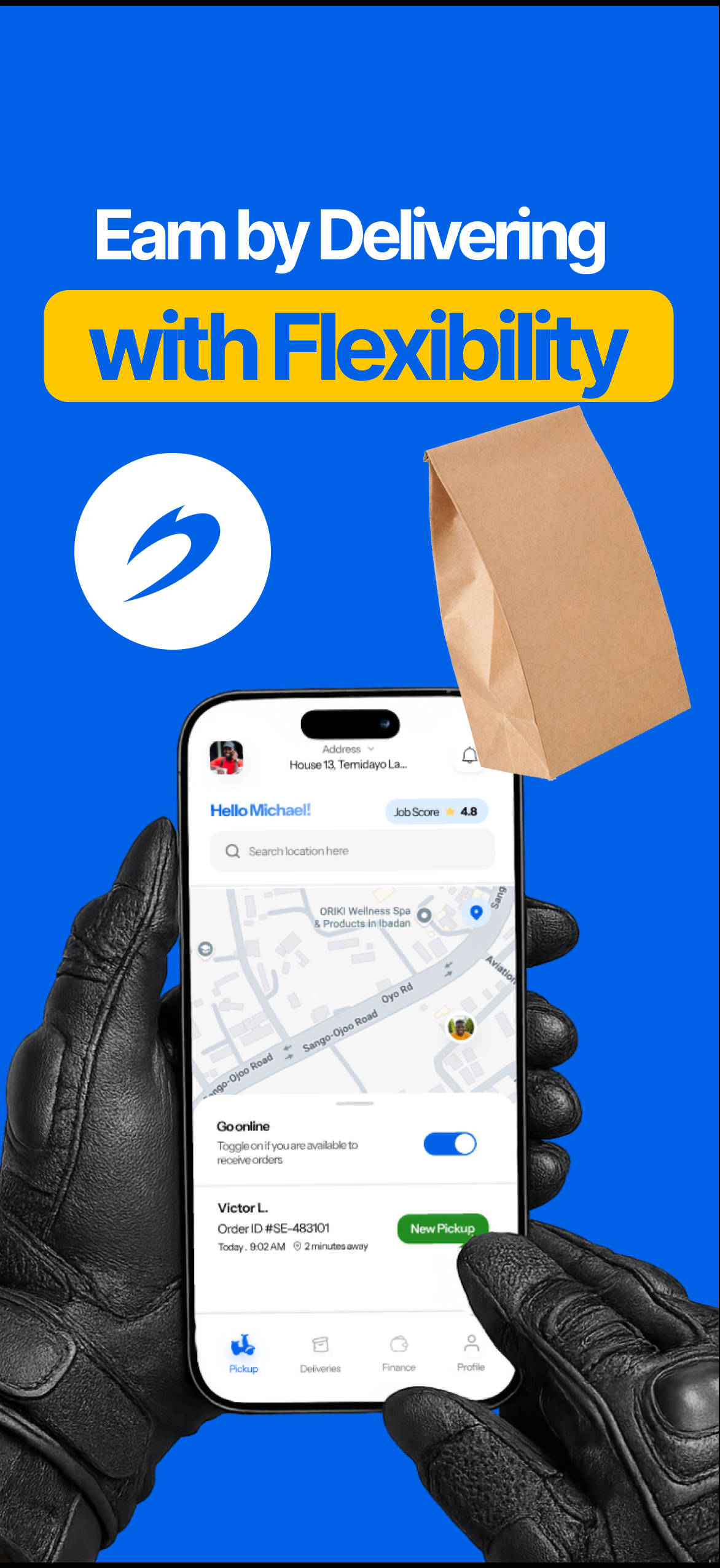 Earn by delivering with flexibility