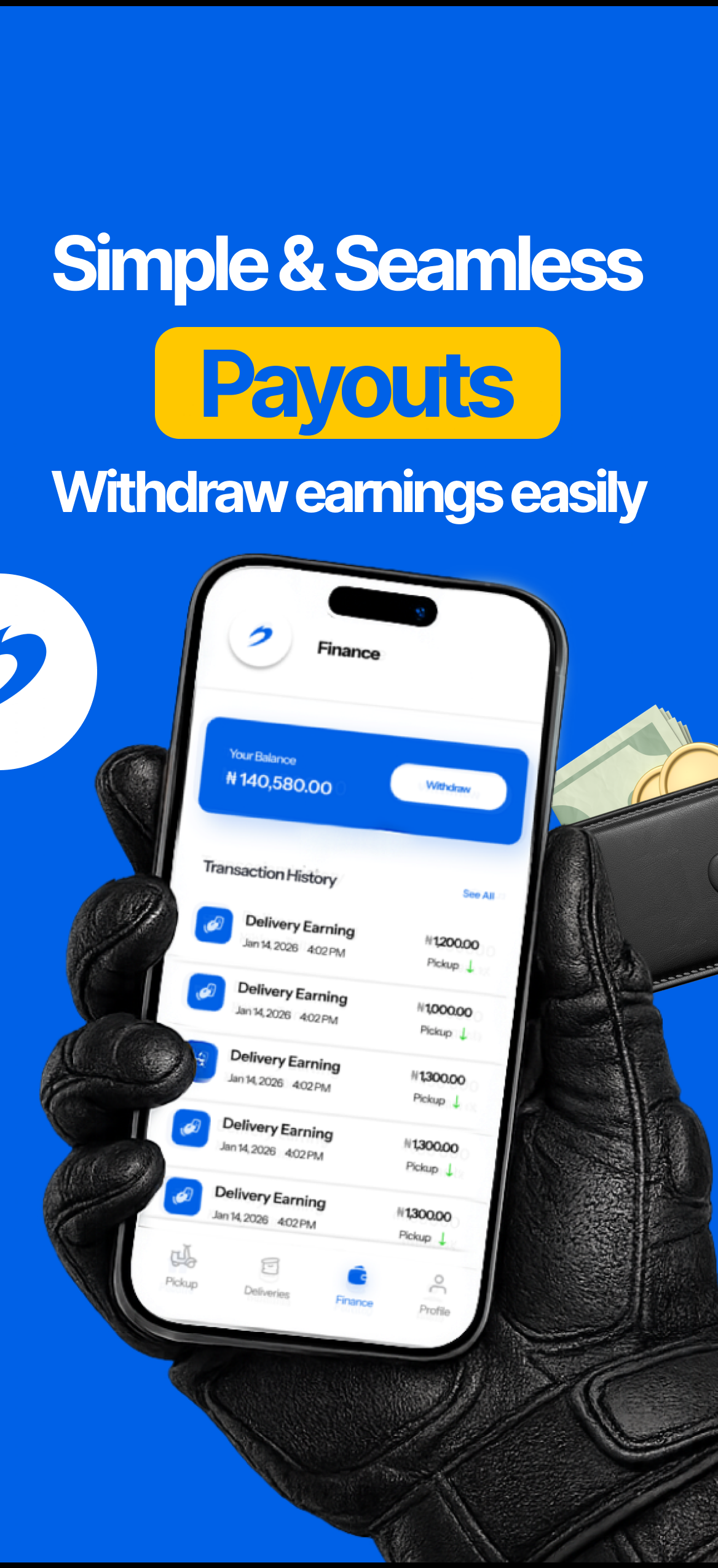 Seamless payouts and earnings